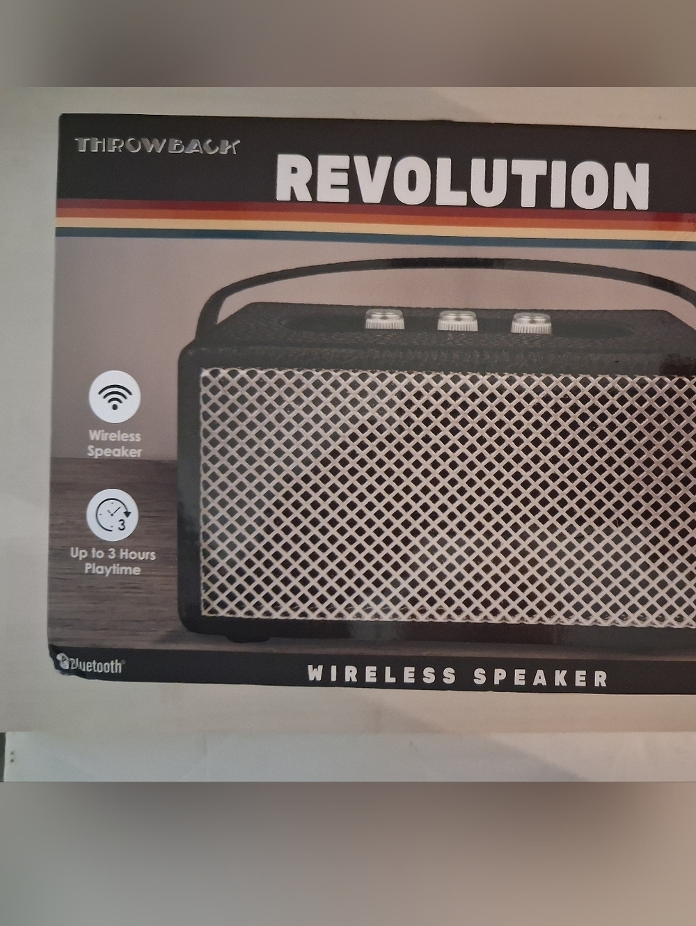 Bluetooth Throwback Revolution Wireless Speaker FM Radio Vintage Retro look